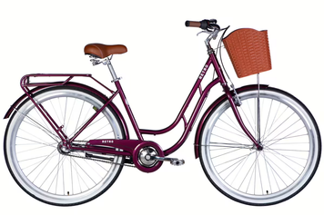 Велосипед ST 28" Dorozhnik RETRO PH рама-19" малиновий 2026 OPS-D-28-552 фото