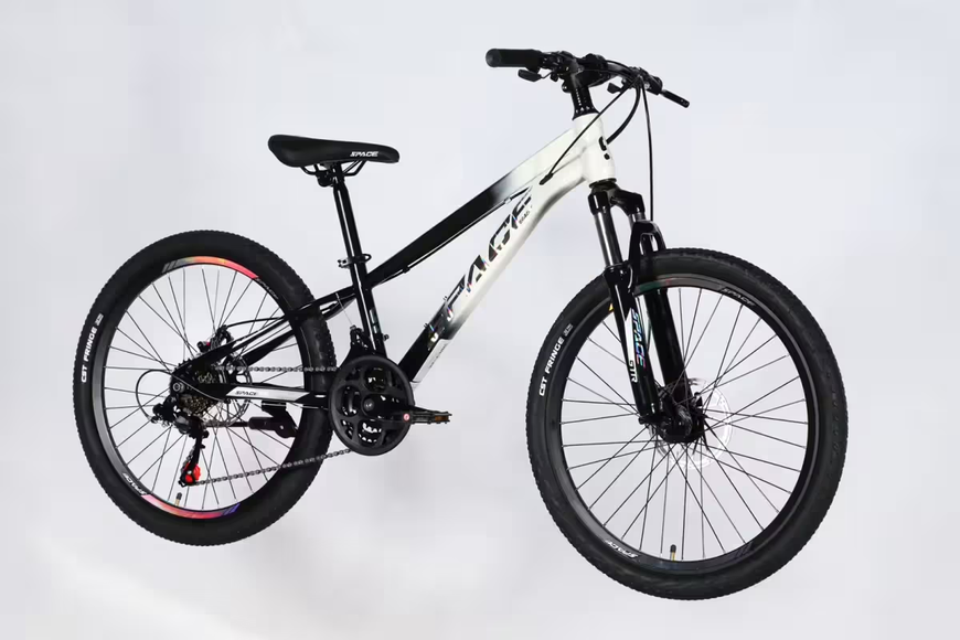 Велосипед ST 24" SPACE MARS DD FR рама-11" чорний з білим 2026 OPS-SP-24-059 фото