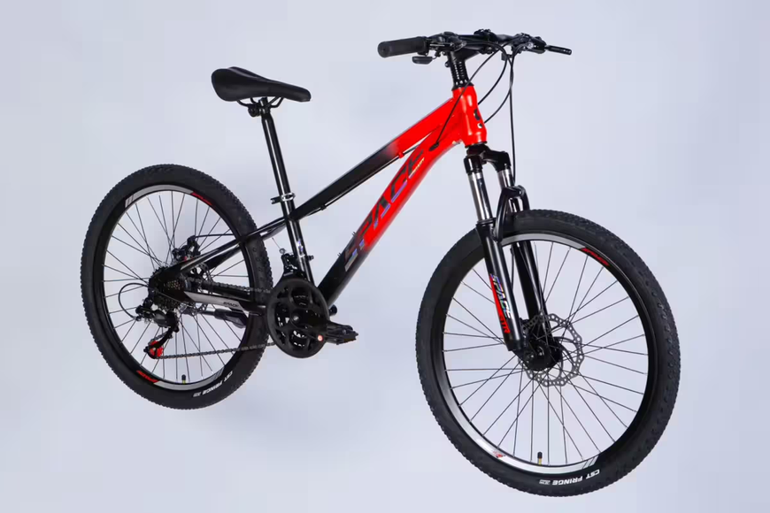 Велосипед ST 24" SPACE MARS DD FR рама-11" червоно-чорний 2026 OPS-SP-24-056 фото
