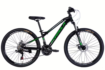 Велосипед AL 26" Formula BLACKWOOD DD FR рама-13" чорний з зеленим 2026 OPS-FR-26-801 фото