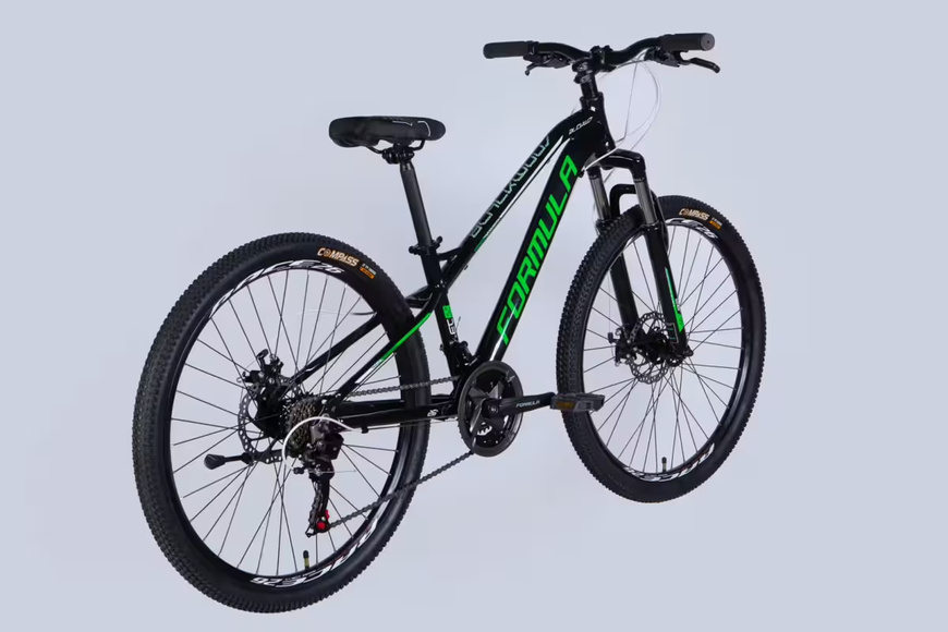 Велосипед AL 26" Formula BLACKWOOD DD FR рама-13" чорний з зеленим 2026 OPS-FR-26-801 фото