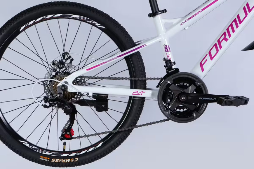 Велосипед AL 24" Formula BLACKWOOD DD FR рама-12,5" біло-рожевий 2026 OPS-FR-24-444 фото