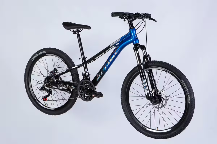 Велосипед AL 24" SPACE PHAETON DD FR рама-11" чорно-синій 2026 OPS-SP-24-071 фото