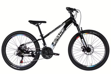 Велосипед AL 24" SPACE MERCURY DD FR рама-11" чорно-білий 2026 OPS-SP-24-064 фото