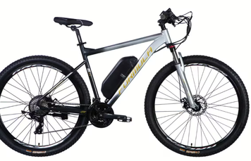 Велосипед з електроприводом 29" AL Formula eF-1 DD CS рама-21" 48B 12.5А*г 500Вт сріблясто-чорний 2026 ELB-FR-29-254 фото